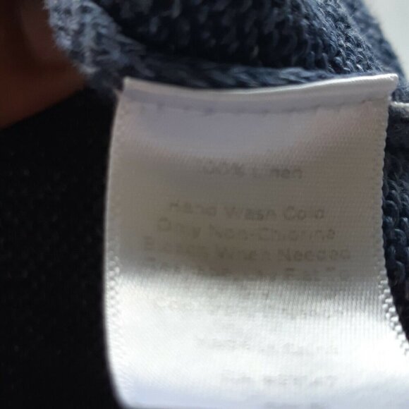 Talbots Linen Sweater Womens Plus Size 1X Blue Light Knit Top Coastal Lagenlook - Picture 4 of 4